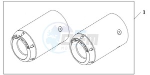 GL18009 SI / AB NAV - (SI / AB NAV) drawing CHROME EX.TIPS C