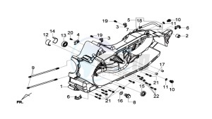 MAXSYM 600I drawing CRANKCASE LEFT