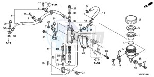 CBR1000RRC drawing REAR BRAKE MASTER CYLINDER (CBR1000RR/S)