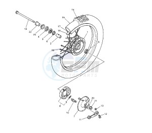 PW 80 drawing FRONT WHEEL