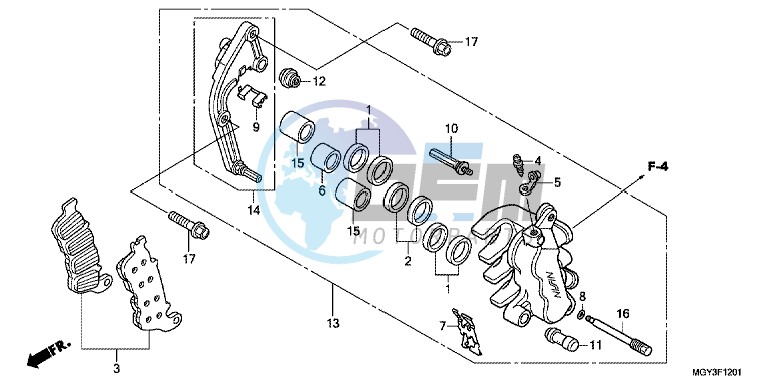 L. FRONT BRAKE CALIPER