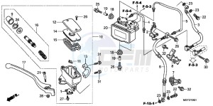 FJS600AB SilverWing ED drawing FRONT BRAKE MASTER CYLINDER (FJS600A9 2KO/ FJS600AB)