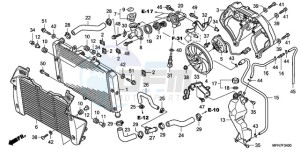 CB1000RA9 UK - (E / ABS MPH) drawing RADIATOR