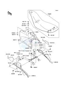 KFX700 KSV700A6F EU drawing Seat