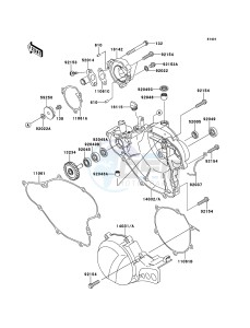 KX65 KX65ABF EU drawing Engine Cover(s)