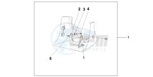 VTX1800C1 drawing LOWER COWL DURANGO RED METALLIC