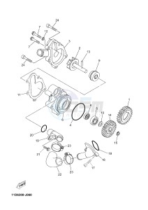 XT660Z TENERE (2BD6 2BD6 2BD6) drawing WATER PUMP