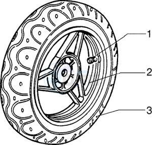 Zip 95 drawing Front wheel - Caliper