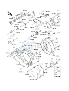 KX 250 R [KX250] (R1) R1 drawing ENGINE COVER-- S- -