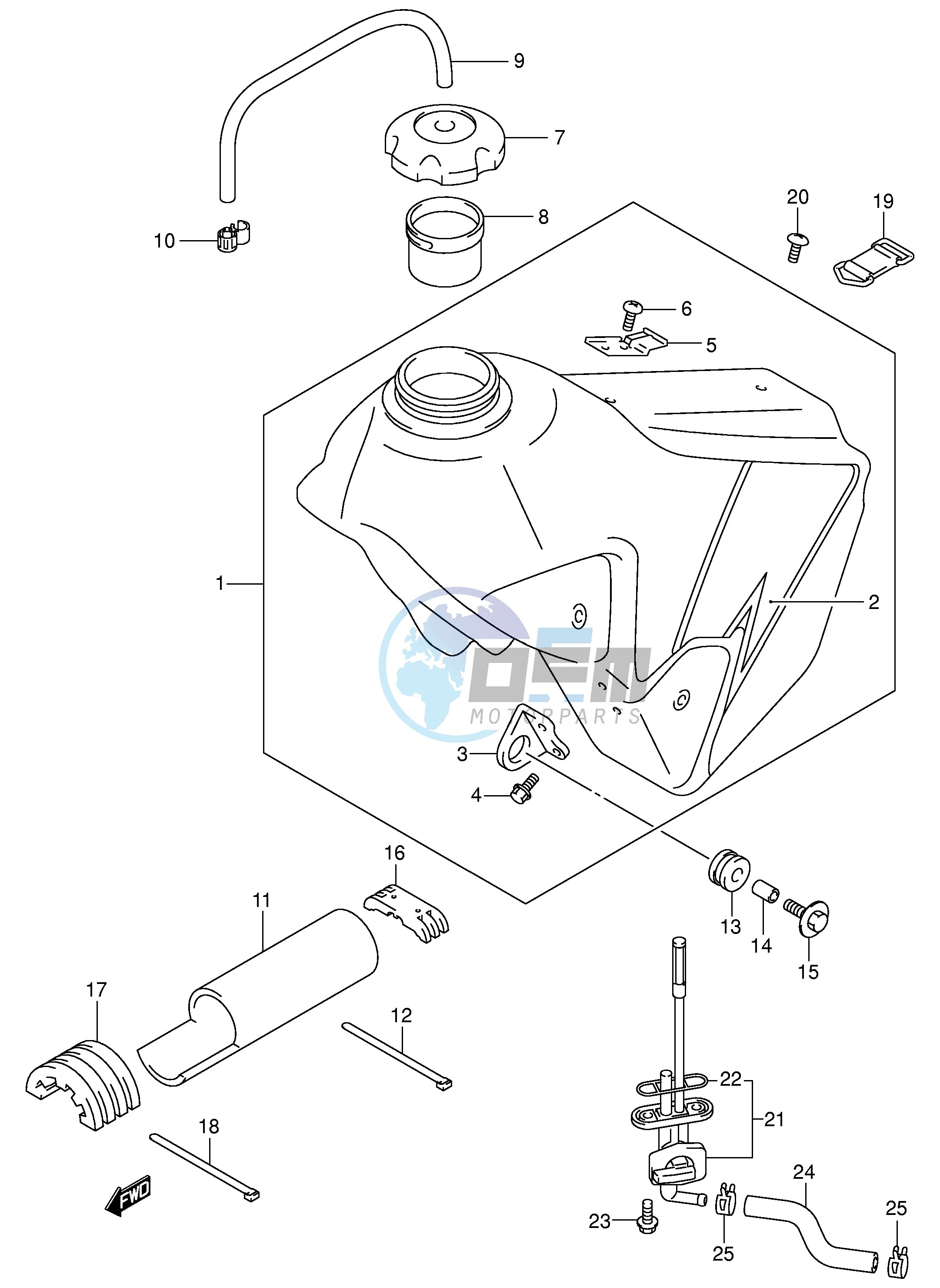 FUEL TANK (MODEL K3)