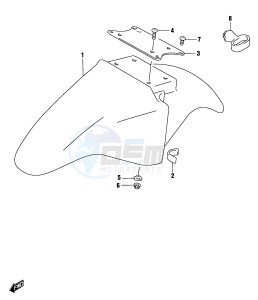 GS500 (P19) drawing FRONT FENDER (MODEL K4)