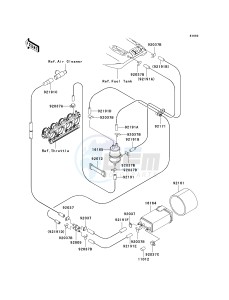 ZX 1200 A [NINJA ZX-12R] (A2) [NINJA ZX-12R] drawing FUEL EVAPORATIVE SYSTEM-- CA- -