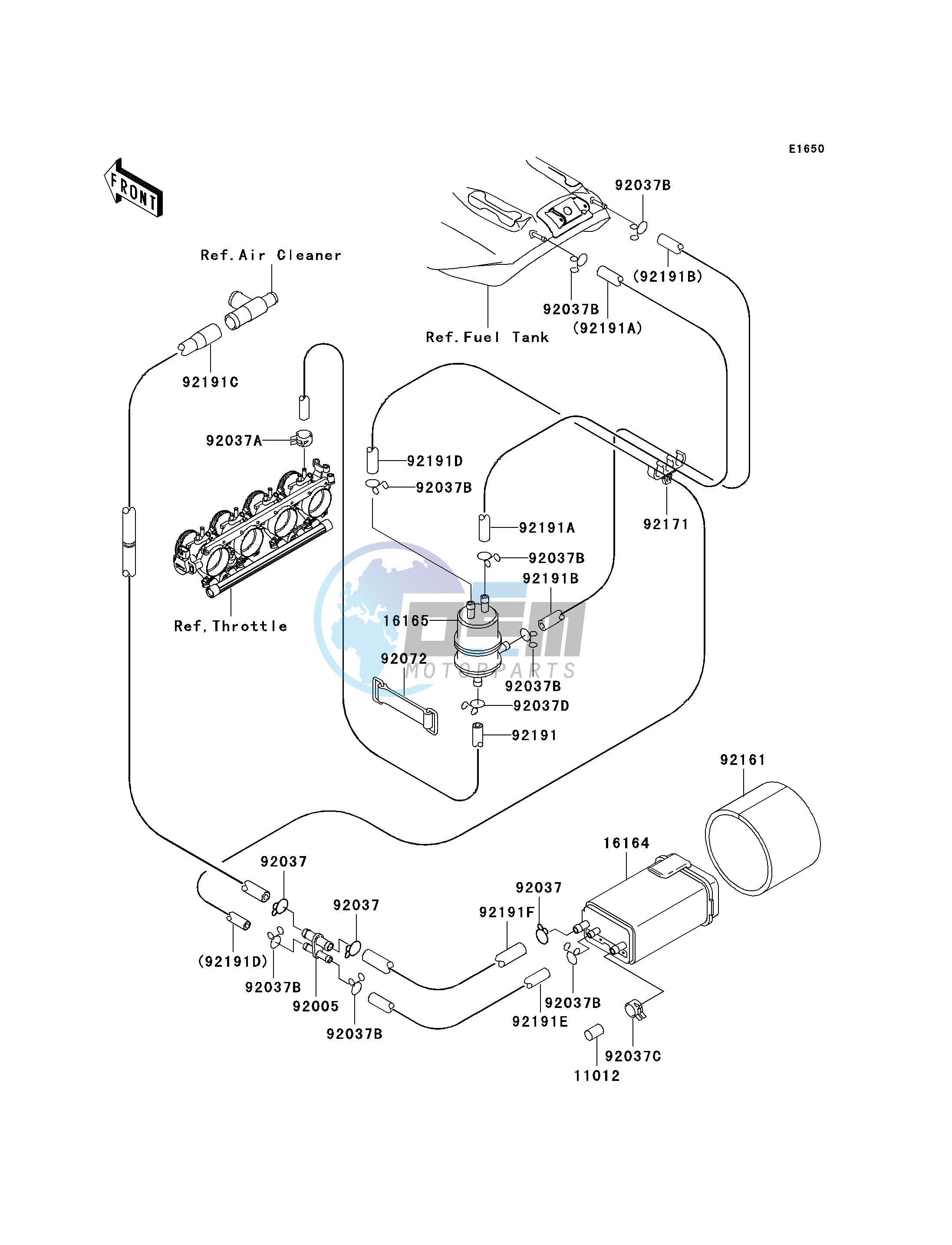 FUEL EVAPORATIVE SYSTEM-- CA- -