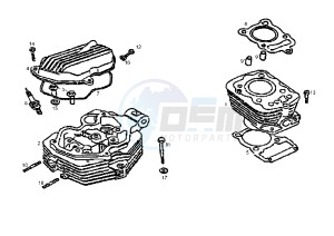 DXR QUAD - 200 cc drawing CYLINDER HEAD