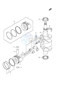 DF 9.9A drawing Crankshaft