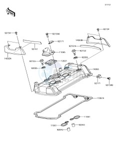 VULCAN S ABS EN650DHF XX (EU ME A(FRICA) drawing Cylinder Head Cover