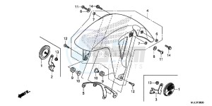 NC750XDE NC750XD Europe Direct - (ED) drawing FRONT FENDER