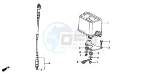 XR250R drawing SPEEDOMETER (CM)