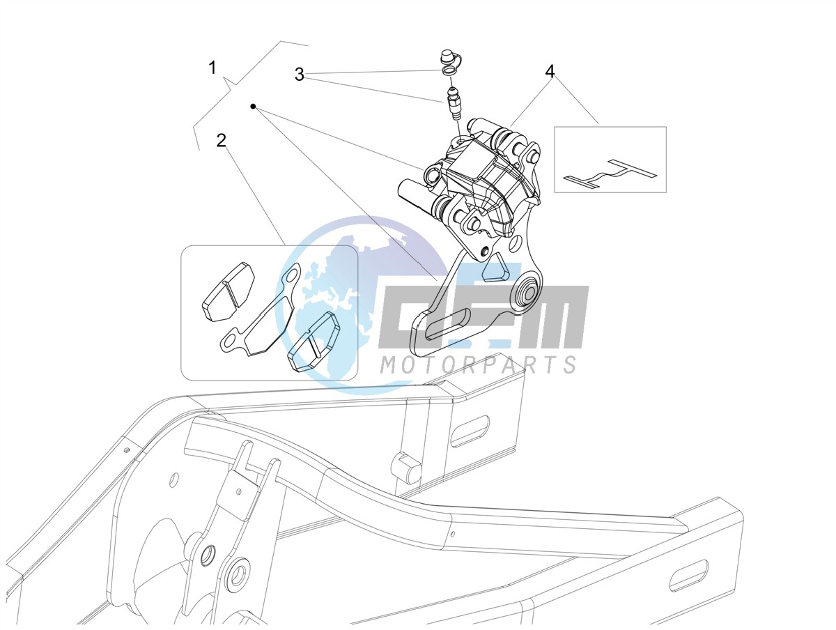 Rear brake caliper