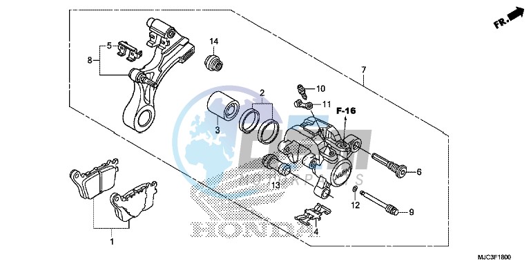 REAR BRAKE CALIPER (CBR600RR)