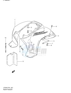 LT50 (P1) drawing REAR FENDER