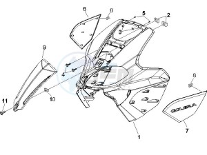 Runner 125 VX 4t Race e3 (UK) UK drawing Front shield