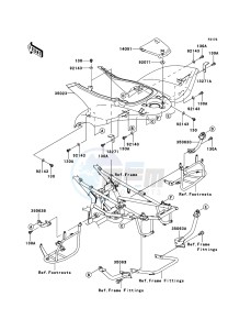 KFX700 KSV700A9F EU drawing Rear Fender(s)