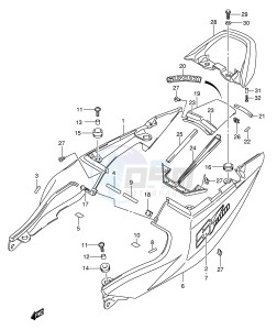 SV1000 (E2) drawing SEAT TAIL COVER (SV1000K5 U1K5 U2K5)