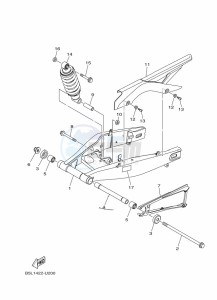 YZF320-A YZF-R3 (B7P1) drawing REAR ARM & SUSPENSION