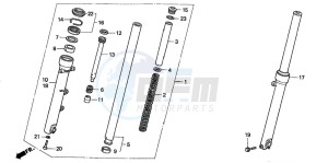 CB500S drawing FRONT FORK