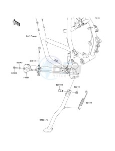 KL 650 E [KLR650] (E8F-E9F) E9F drawing STAND-- S- -