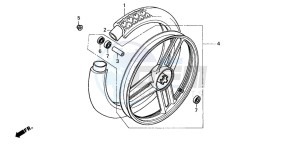 PK50M drawing FRONT WHEEL