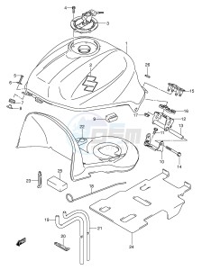 SV650 (E2) drawing FUEL TANK (MODEL K4)