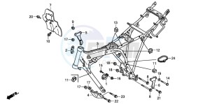 CB250 drawing FRAME BODY