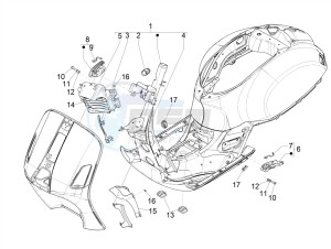 GTS 125 4T E4 ABS (EMEA) drawing Frame/bodywork