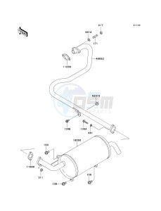 KAF 300 C [MULE 550] (C6-C7) [MULE 550] drawing MUFFLER-- S- -