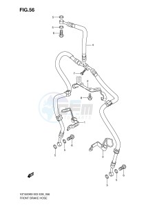 VZ1500 (E3-E28) drawing FRONT BRAKE HOSE