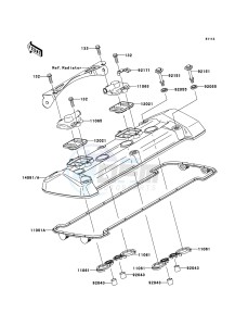 Z750_ABS ZR750M7F GB XX (EU ME A(FRICA) drawing Cylinder Head Cover