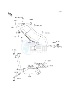 KSV 700 B [KFX 700] (B6F-B9F) B9F drawing MUFFLER-- S- -