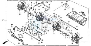 CBR600F3 drawing CARBURETOR (ASSY.)