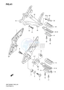 GSF1250 (E2) Bandit drawing FOOTREST