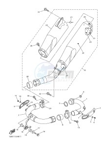 YZ250F (1SM9 1SMA 1SMB 1SMC) drawing EXHAUST