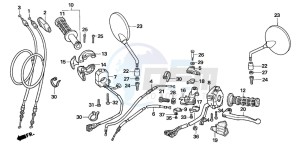 FMX650 FMX650 drawing HANDLE LEVER/SWITCH/CABLE