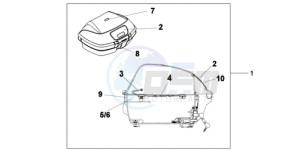 CBF1000T9 Europe Direct - (ED) drawing 45L TOPBOX PEARL COOL WHITE