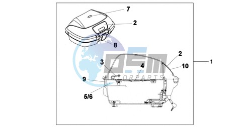 45L TOPBOX PEARL COOL WHITE