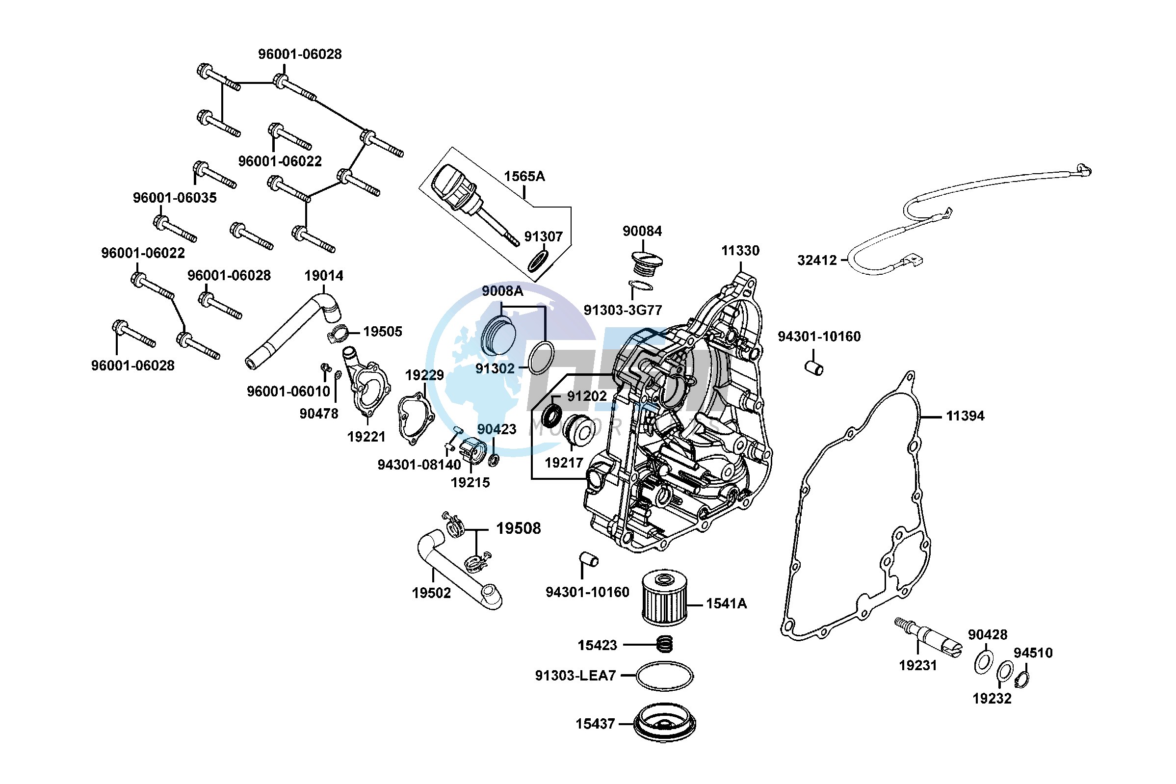 Right Crankcase Cover - Water  Pump