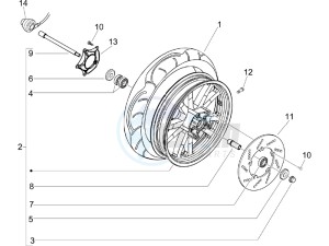 Beverly 250 ie Sport e3 drawing Front wheel