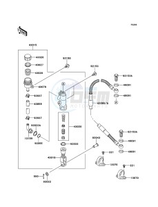 KX85/KX85-<<II>> KX85ACF EU drawing Rear Master Cylinder