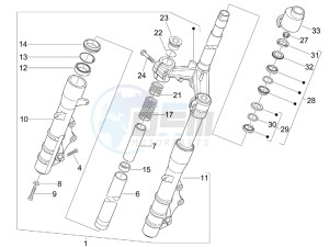 Nexus 250 SP e3 (UK) UK drawing Fork steering tube - Steering bearing unit