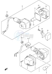 TS185ER (E1) drawing TURN SIGNAL LAMP (P9)